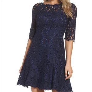 Eliza J Fit & Flare Navy blue dress size 14